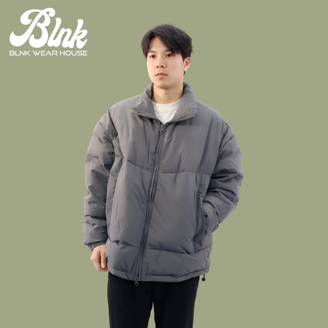 BLNK冬季新款百搭日系夹克休闲保暖轻盈宽松版型充绒外套防风夹克