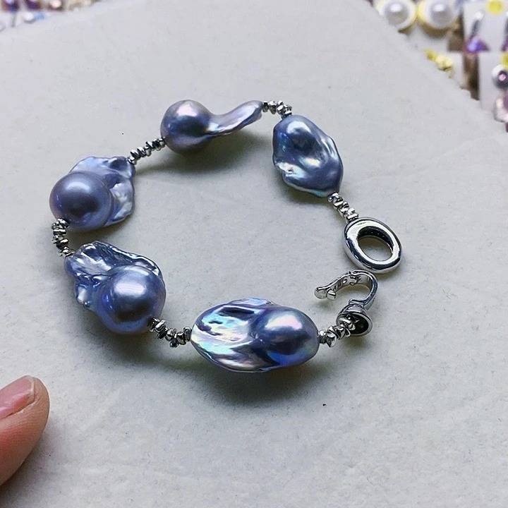 银S925镶嵌耳饰淡水珍珠