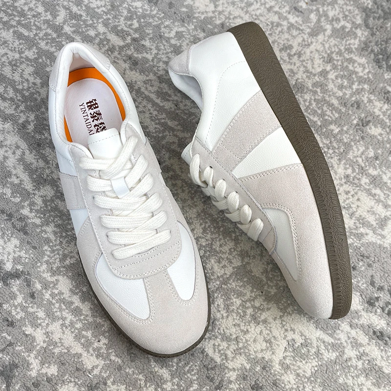 秋冬德训鞋真皮男鞋休闲鞋透气板鞋皮鞋软底阿甘潮鞋子男