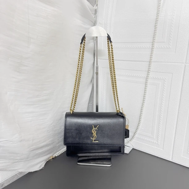 95新 YSL/圣罗兰 黑金日落链条单肩包
