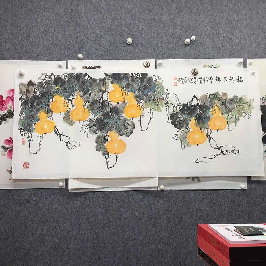 纸本手绘国画作品定制