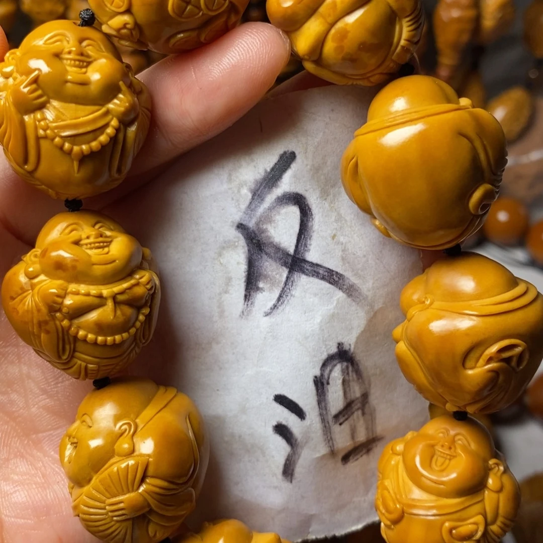 慧***z手串/手链橄榄核上色灯泡弥勒精品