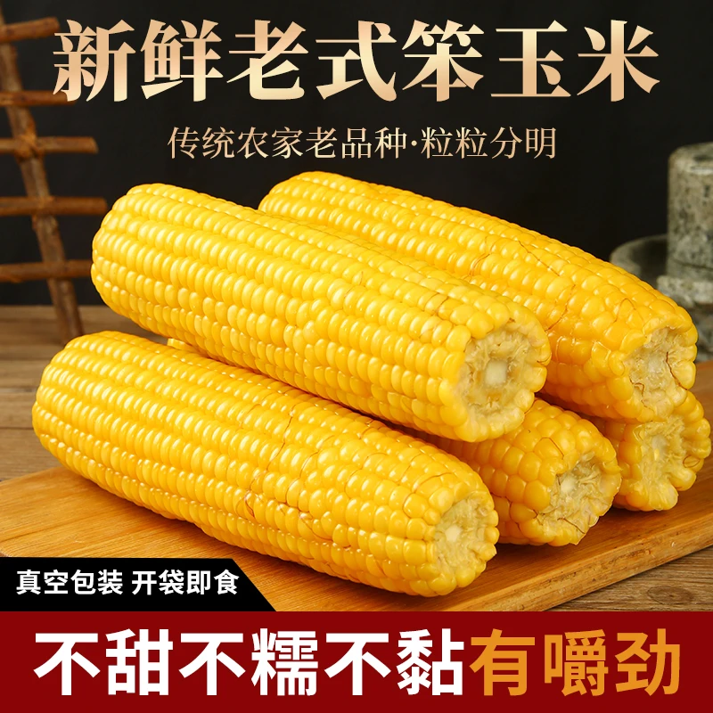 开袋即食传统老玉米笨玉米不甜不糯不黏糖尿病和健身低脂代餐玉米