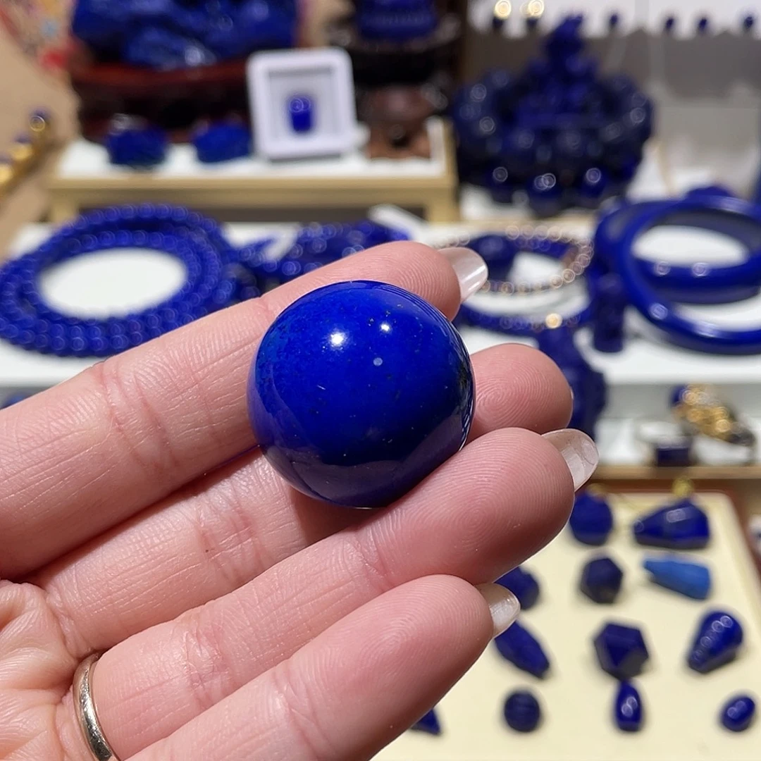 Y***7青金石未镶嵌27mm大单珠