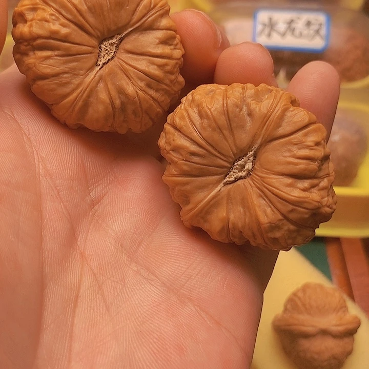 文玩核桃把件边40肚44爆肉南瓜墩