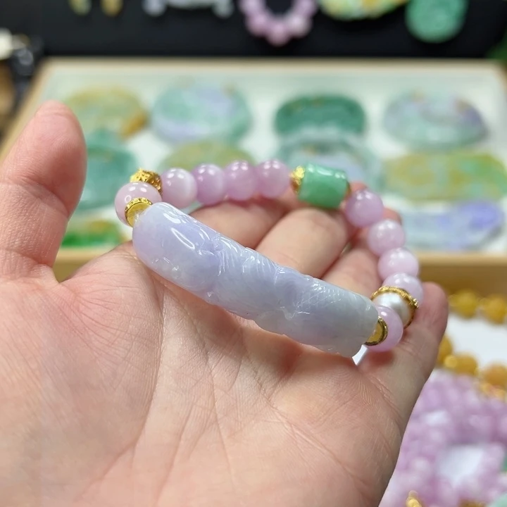 未镶嵌手链翡翠华***梦手牌