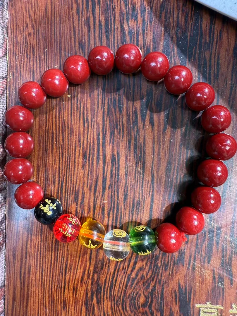 天然辰砂嘻【闪购商品】朱砂手串福11