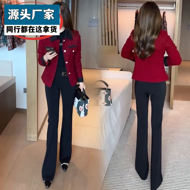 梵乐芬多福依曼小香风短款外套女2025秋新款修身显瘦百搭减龄上衣