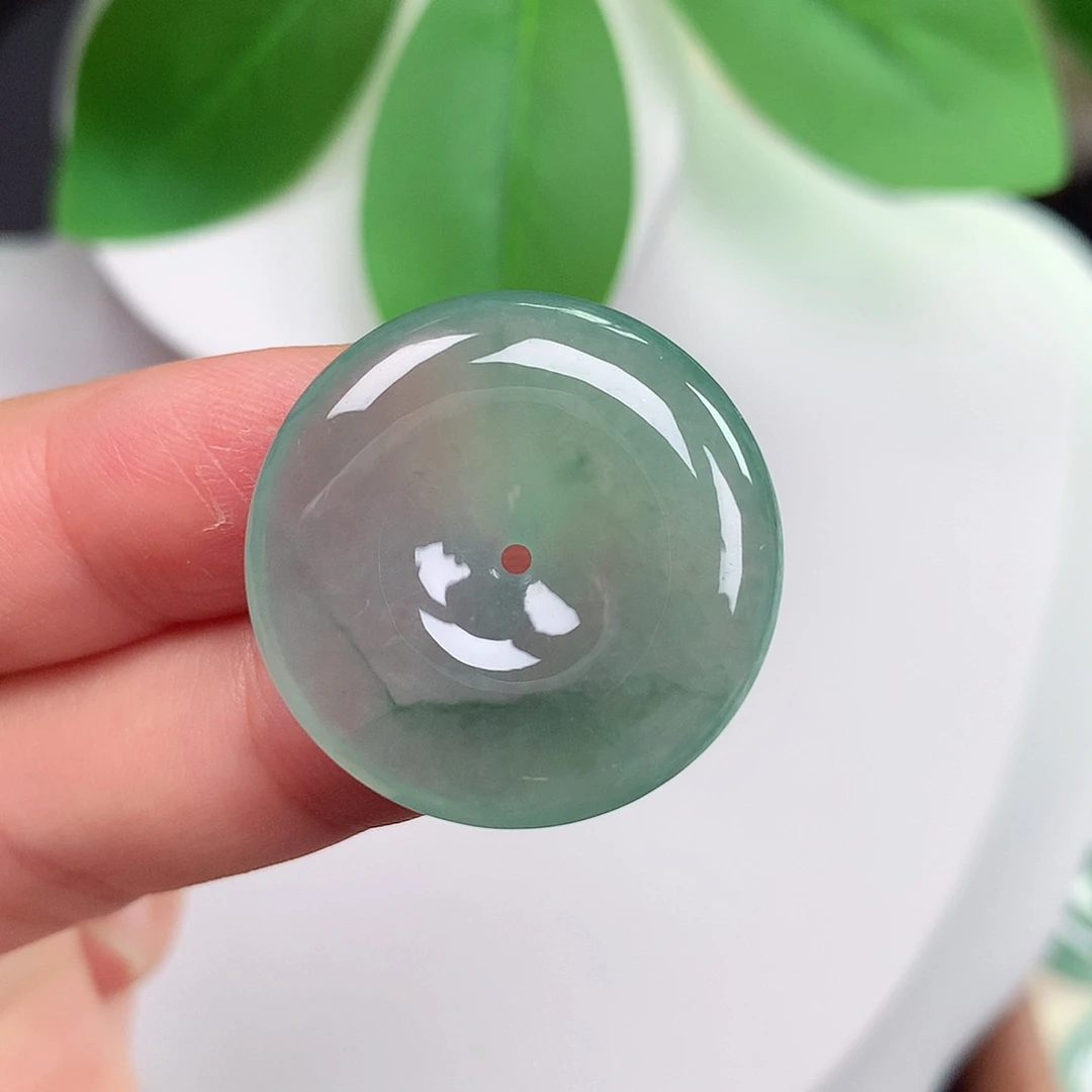 颈饰未镶嵌翡翠平安扣 25.5x5.2mm