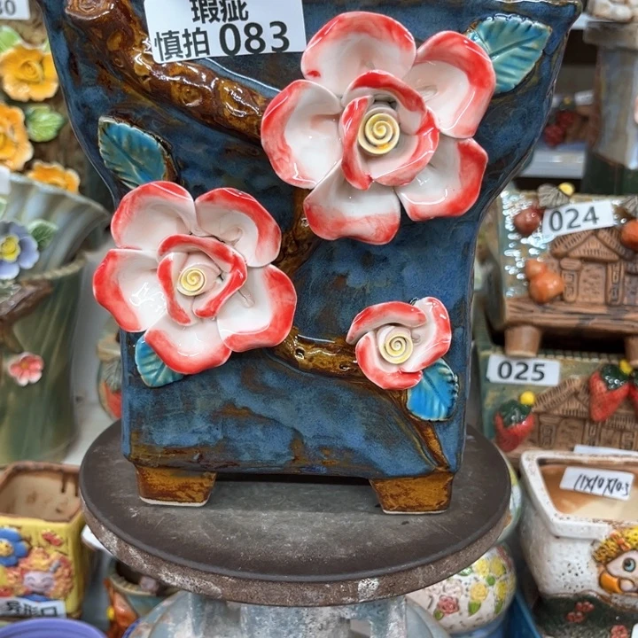 紫砂花盆粗陶材质多肉花盆083