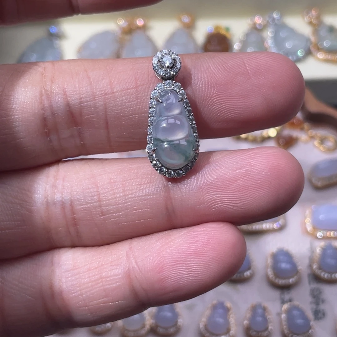 翡翠银S925镶嵌颈饰