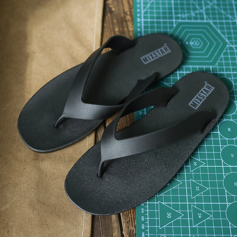 哈逊梅奈人字拖鞋男士夏季外穿潮流防滑防臭橡胶户外厚底沙滩拖鞋