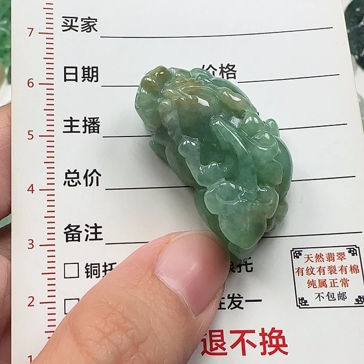 翡翠未镶嵌颈饰天然