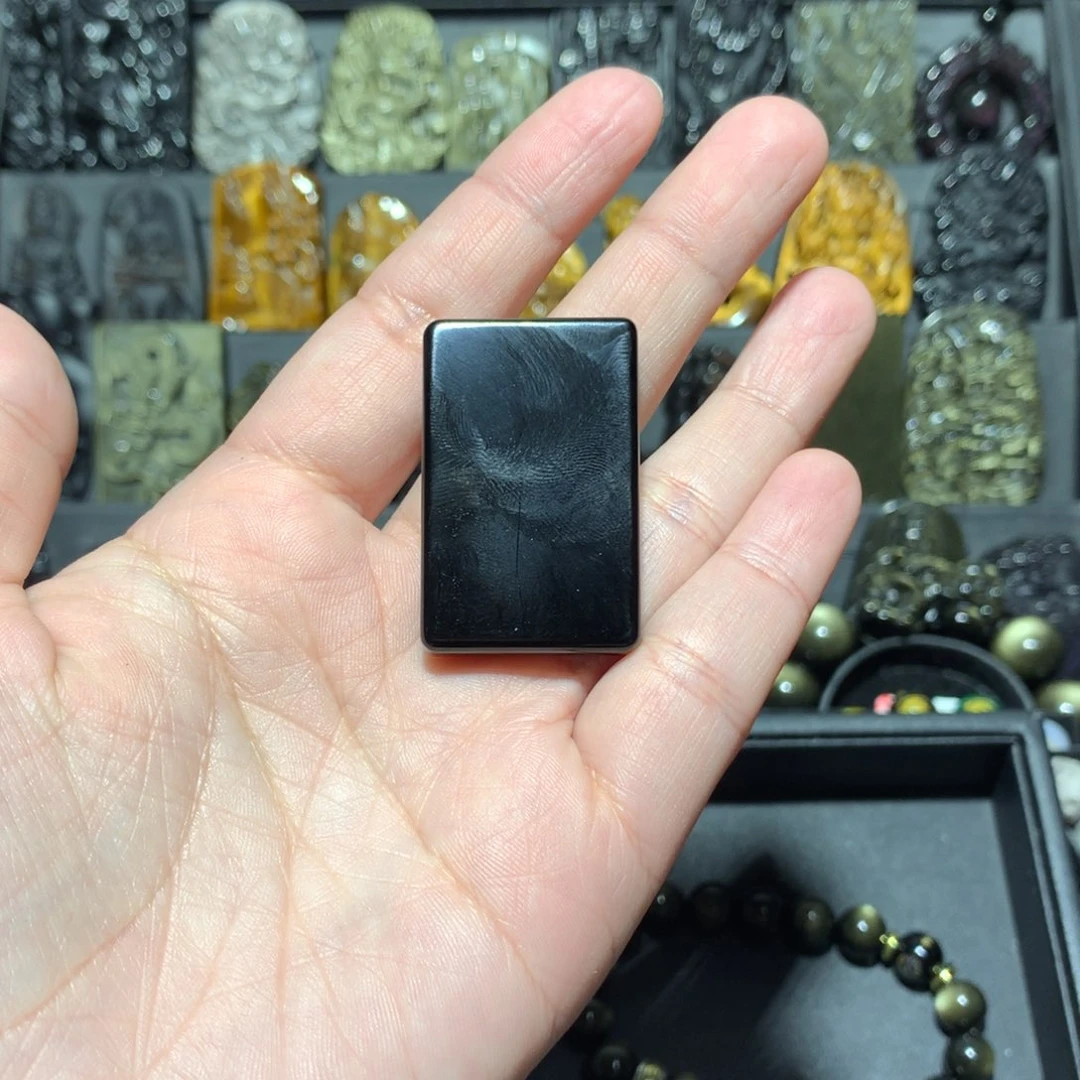 黑曜岩吊坠(赠链)未镶嵌一**阳