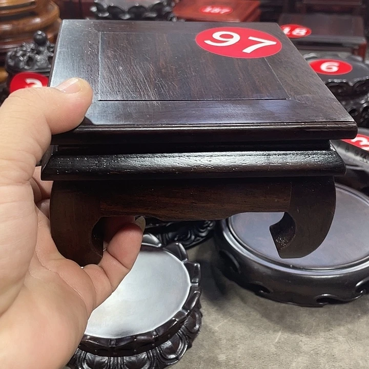 琉璃手工艺品红木底座工艺品14