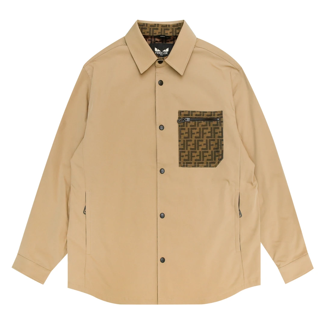 FENDILOR小怪兽秋冬加厚翻领男士外套上衣F437H253215B