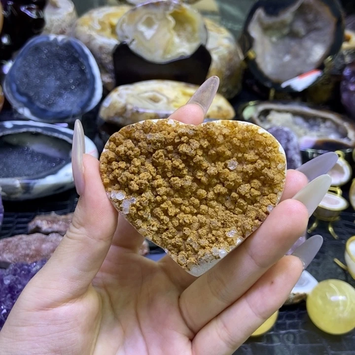 珠宝半成品未镶嵌水晶爱心
