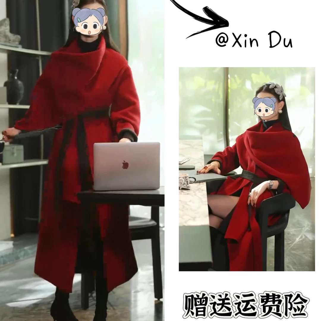 2025秋冬季新款时尚显瘦气质女士网红洋气风衣百搭款D25154