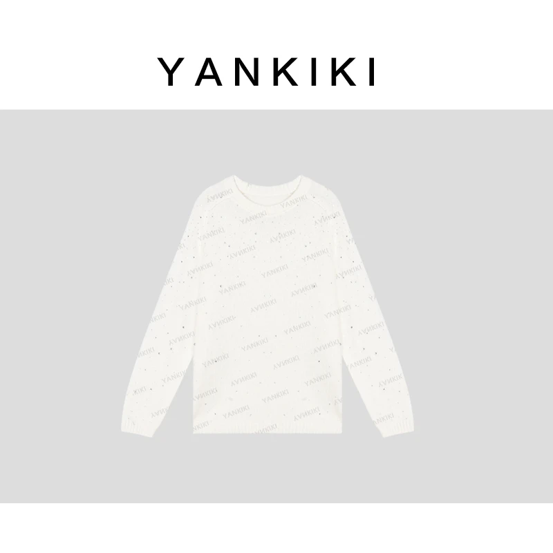 水钻绵羊毛山羊绒毛衣 YANKIKI 2025冬季新款NEW