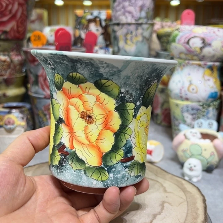景德镇红陶精品手绘陶瓷