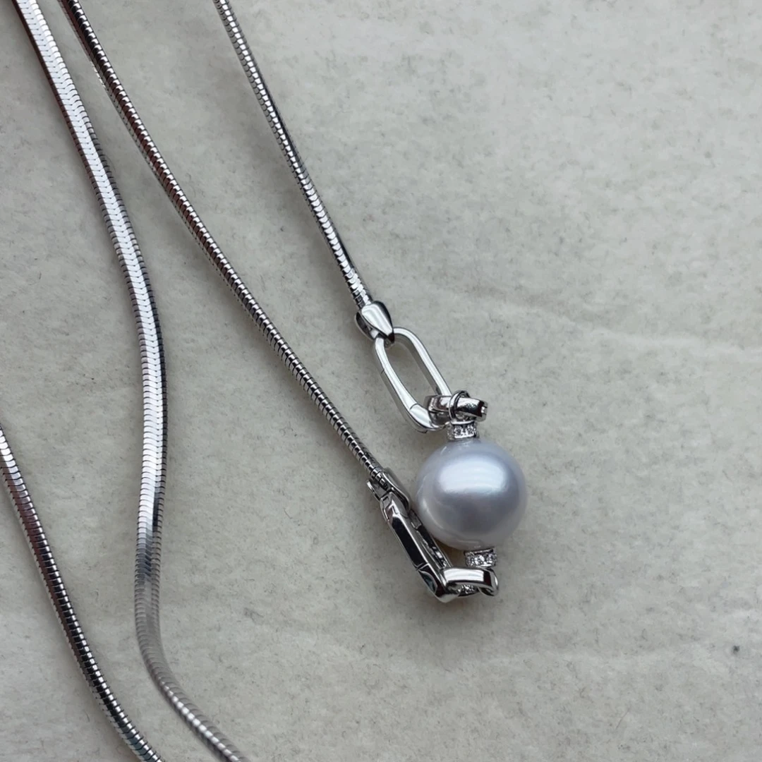 银S925镶嵌颈饰海水珍珠E29