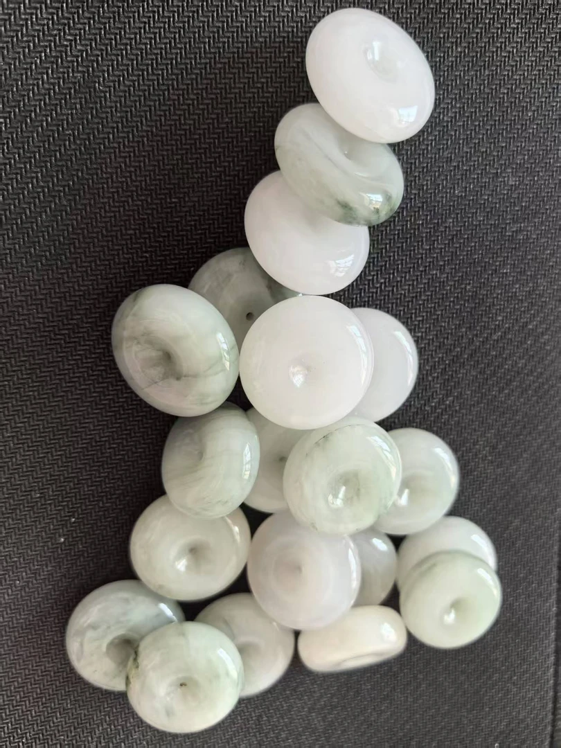 金丝玉天山翠石英质玉平安扣白色冰透多样性发货拍一发一