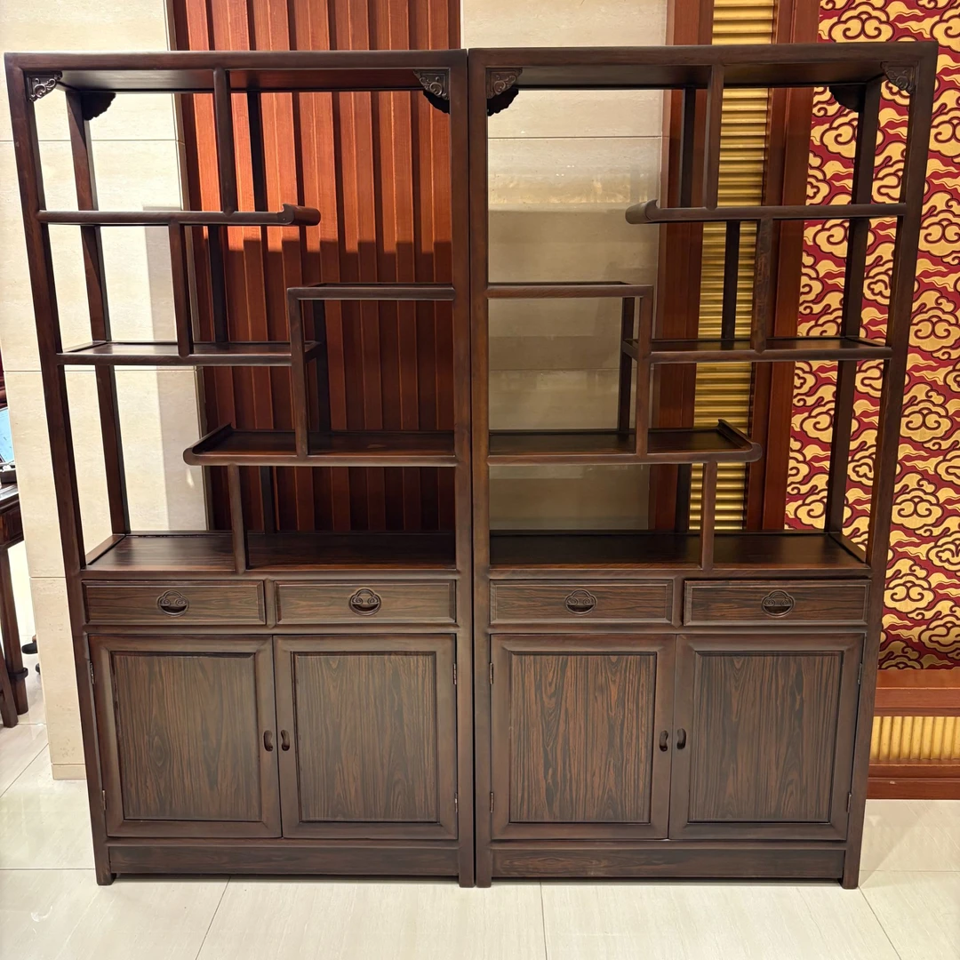 双组合双柜门博古架尺寸192*33*198