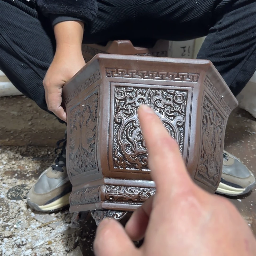 紫砂花盆口径特大