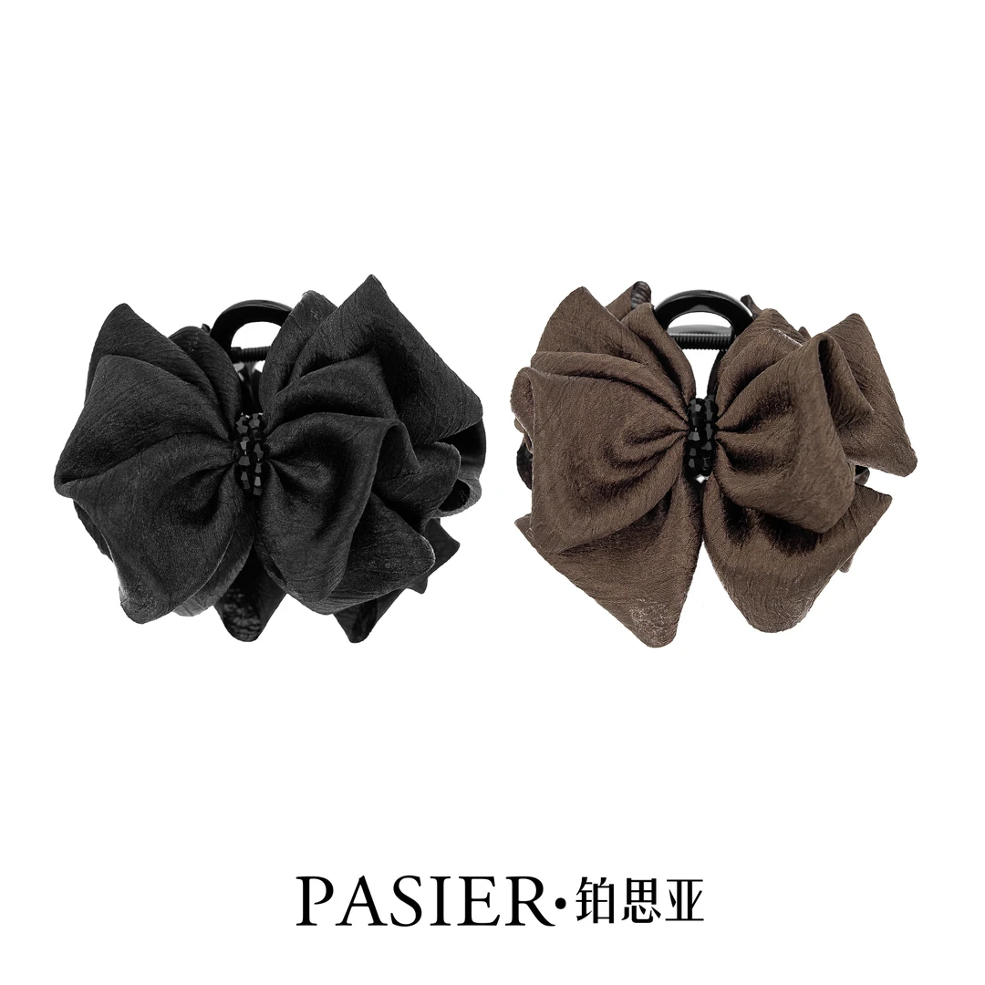 铂思亚 赫本王妃 8公分法式浪漫感发夹蝴蝶结减龄感抓夹FB2327