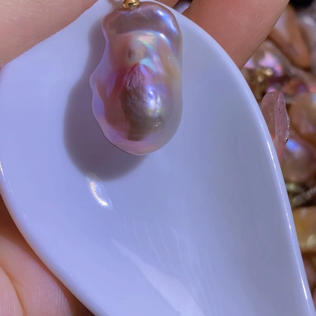 银S925镶嵌淡水珍珠天然淡水珍珠