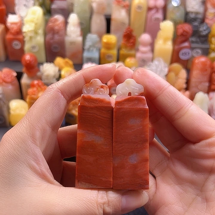 昌化石印石同***河手工定制2厘米，不刻