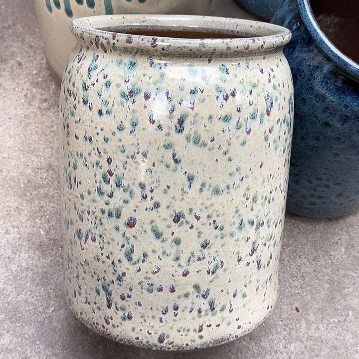 紫砂花盆瑕疵口17高26