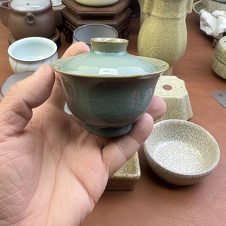 哥窑二才盖碗哈哈哈哈