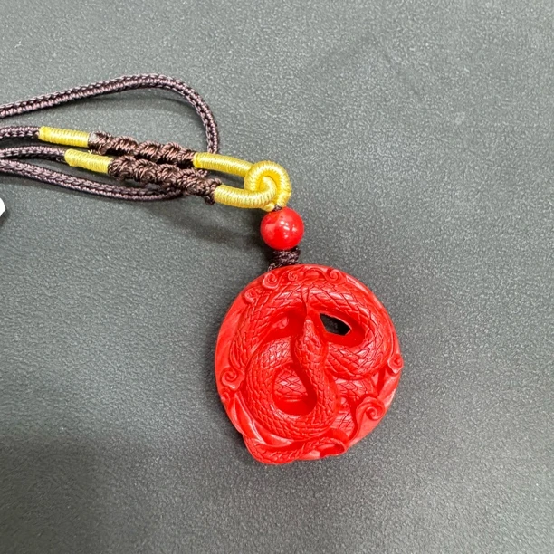 含辰砂工艺品614-朱砂团蛇挂饰