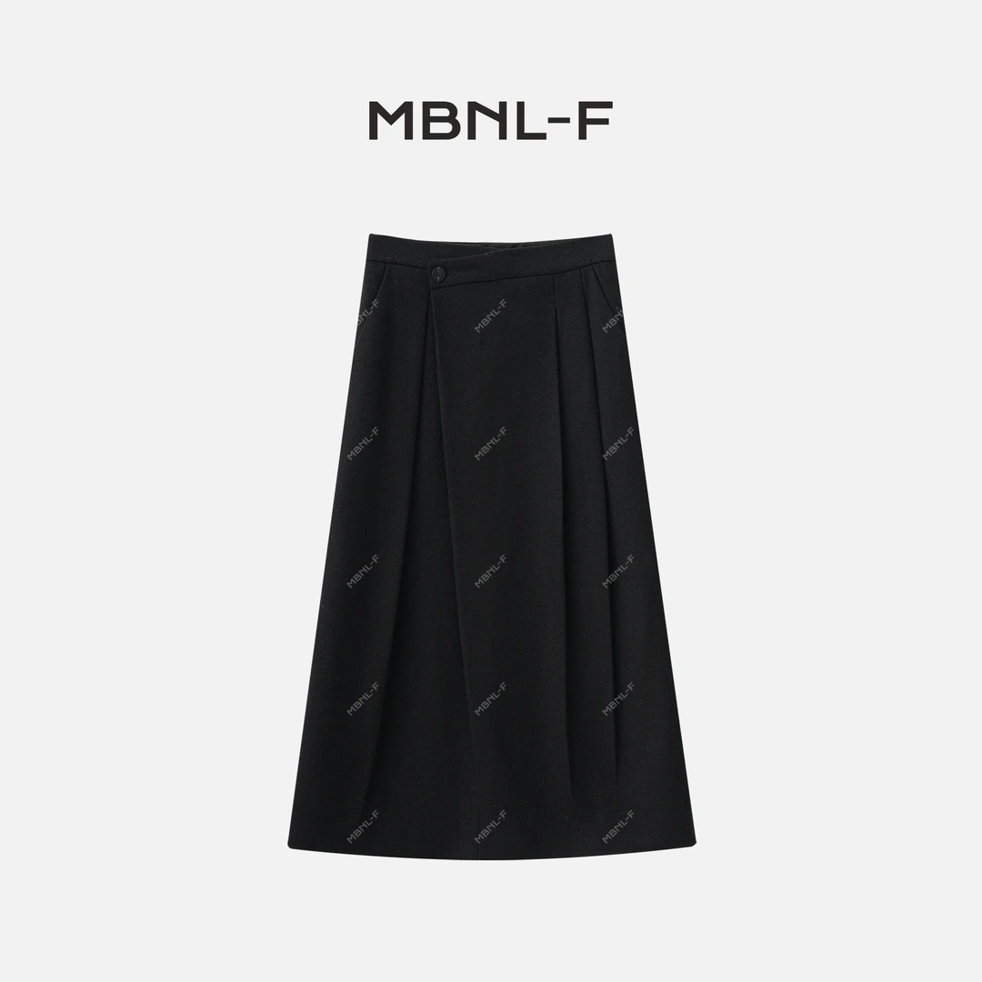 “安妮半裙” 2024F/W新品 纯色羊毛半身裙 秦磊XM-QZ02199