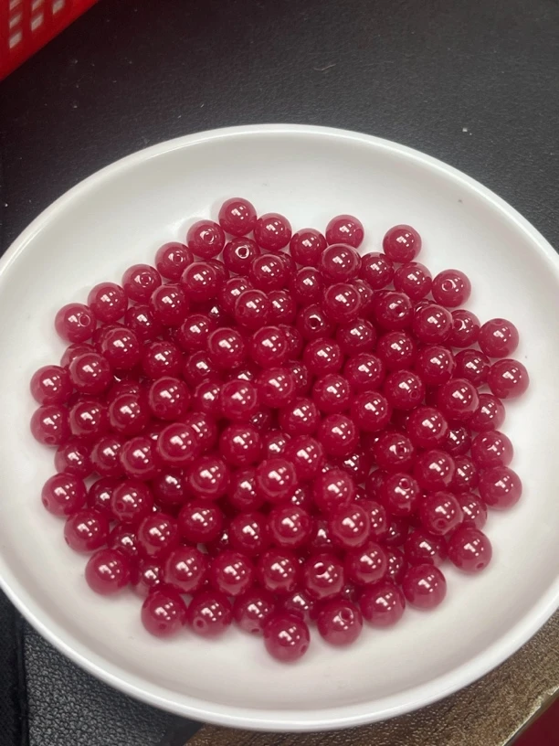 天然珠宝玉石 红宝石HBS10  10mm  1颗（赠弹力线）