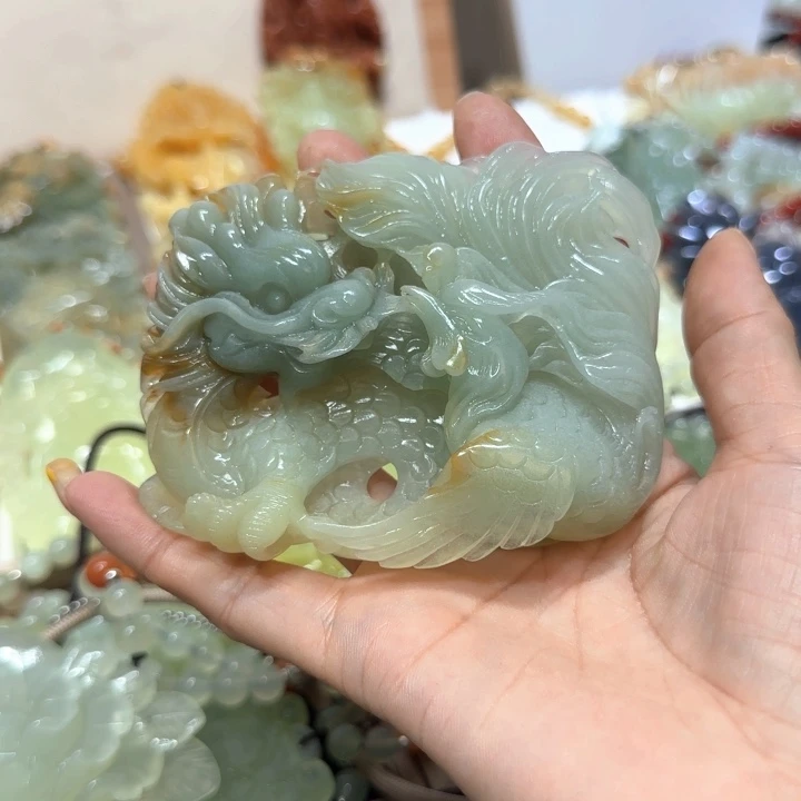 未镶嵌蛇纹石玉吊坠晨****灵