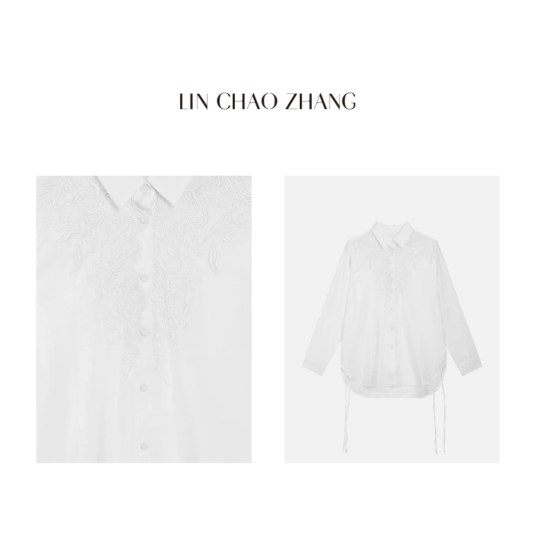 【过年战袍】【白月光】草莓浮雕刺绣衬衫 LC240051