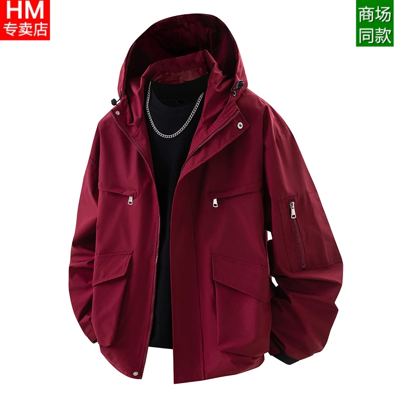 HM2025新款冲锋衣男女同款单冲户外防风潮牌登山服春秋夹克外套