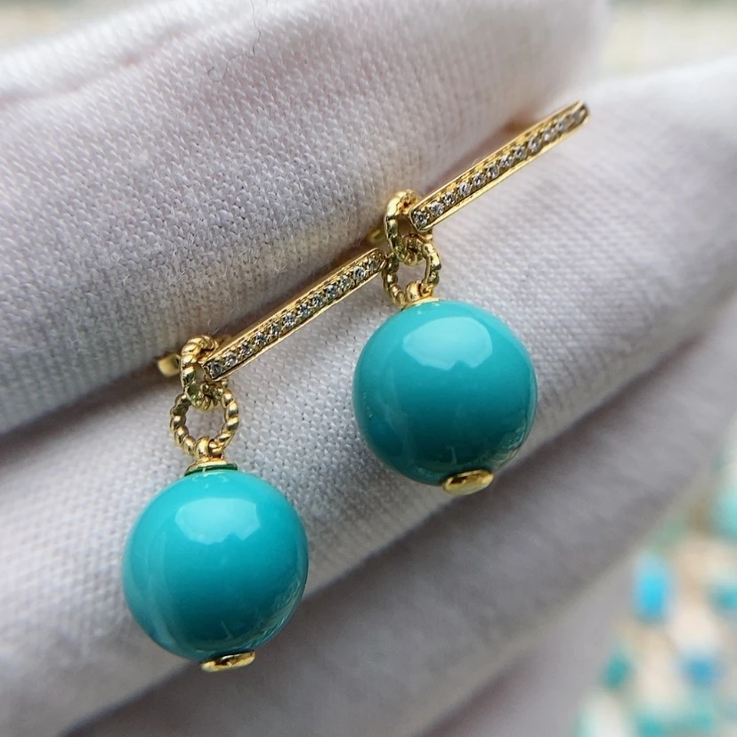 【闪购商品】绿松石配饰18K金镶嵌