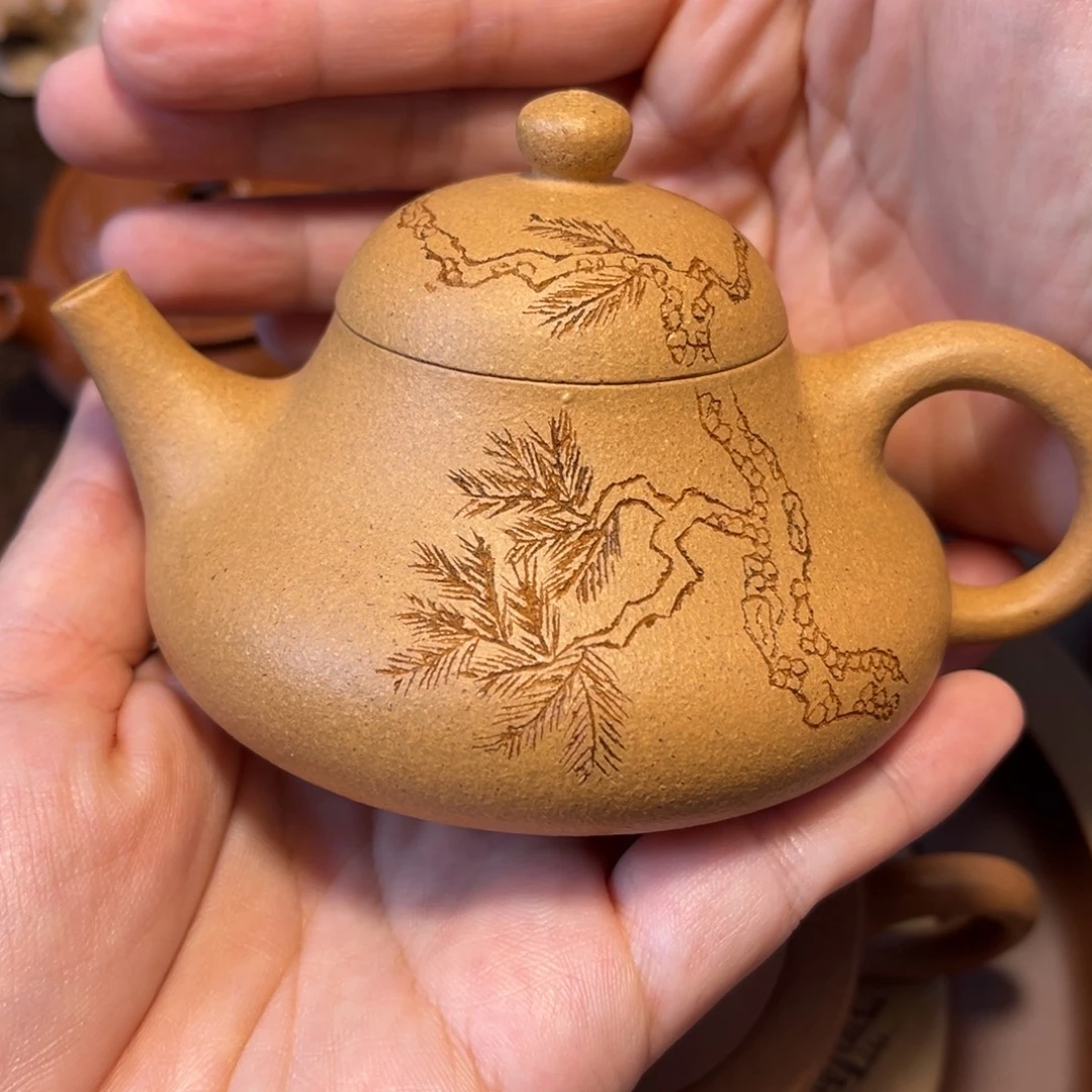 紫砂茶壶宜兴紫砂茶具半手工制作工艺