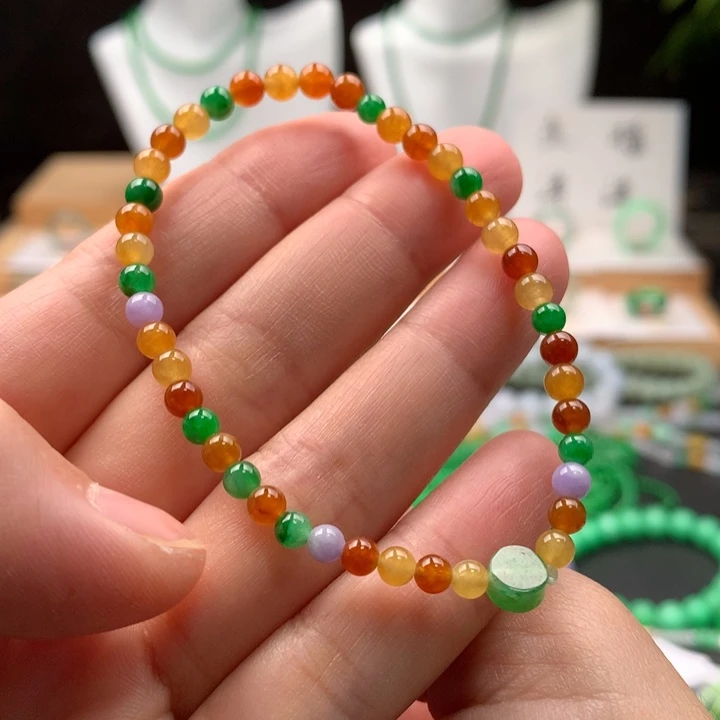 翡翠未镶嵌手串天然缅甸A货翡翠