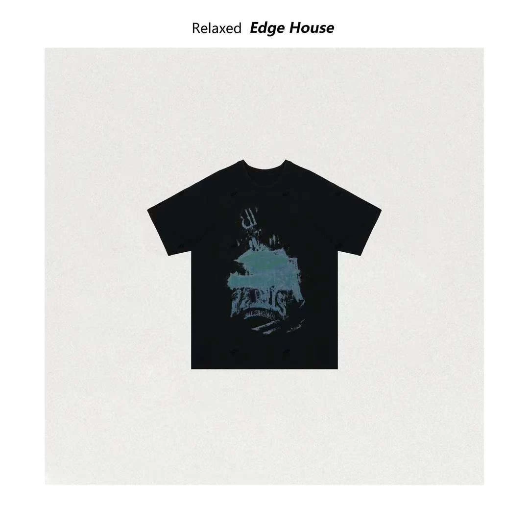 【嘻嘻家】巴黎涂鸦 25SS模糊手绘图案减龄百搭男女同款短袖T恤