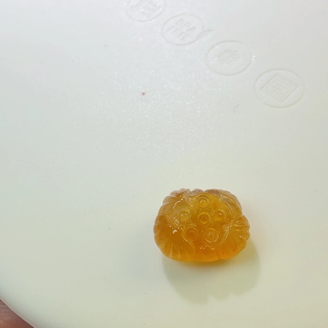 翡翠裸石黄翡莲蓬