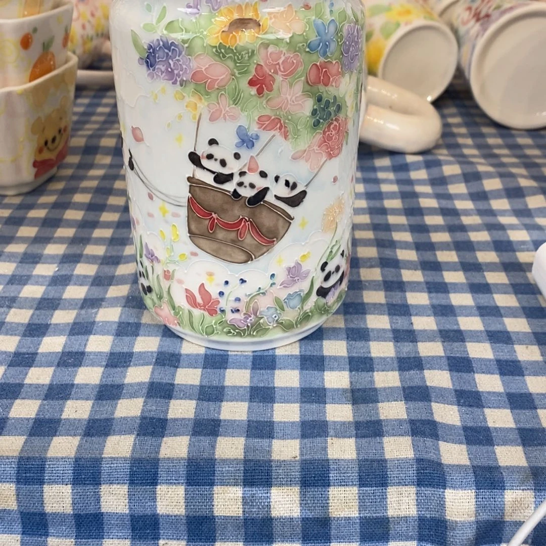 瓷片有****有熊猫随行杯福利