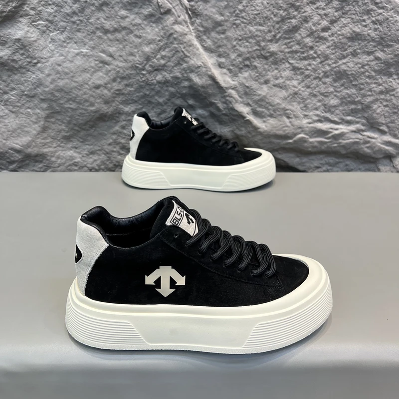 68-658秋季新款厚底男鞋皮面舒适百搭休闲鞋男士休闲板鞋（皮鞋码