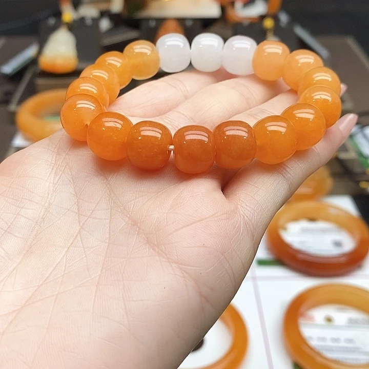 石英质玉（黄龙玉）未镶嵌手串