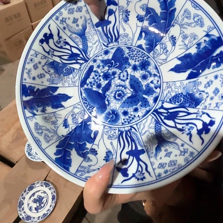 摆件陶景德镇高温盘子