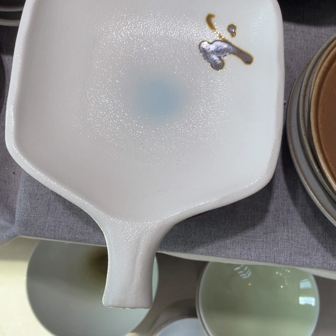 陶景德镇粗陶复古盘碗微瑕