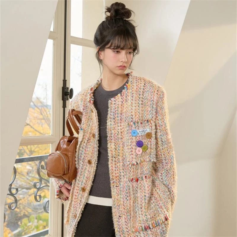 CLOUD SEASON 彩虹糖编织小香外套 CWT25032